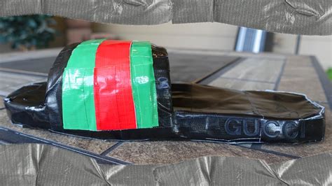 Making Gucci Slides Out Of Duct Tape In 3 Minutes 